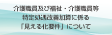 介護職員及び福祉・介護職員等特定処遇改善加算に係る「見える化要件」について